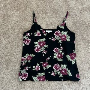 NWOT Scalloped Floral Tank